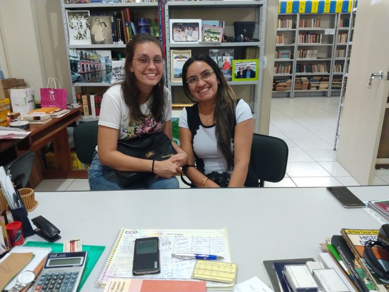 Kalicia Schineider da Silva e Fátima Miranda - Acadêmicas de arquitetura da ULBRA